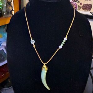 Jade Horn Necklace